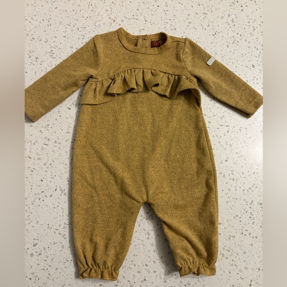 7 For All Mankind Mustard Kids Footie